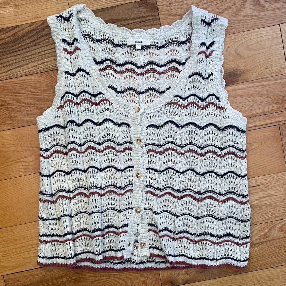 Yerse Scallop Knit Vest